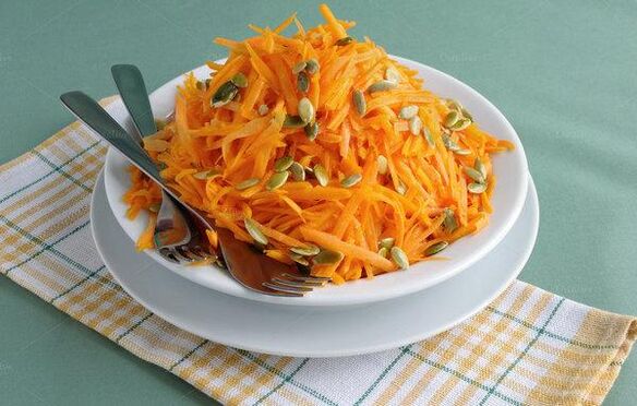 Salada Autumn baseada em sementes de abóbora ajuda da prostatite